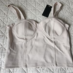 Shinestar beige top, New with tag